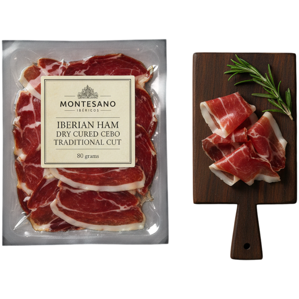 Montesano iberian ham cebo traditional cut 80 grams